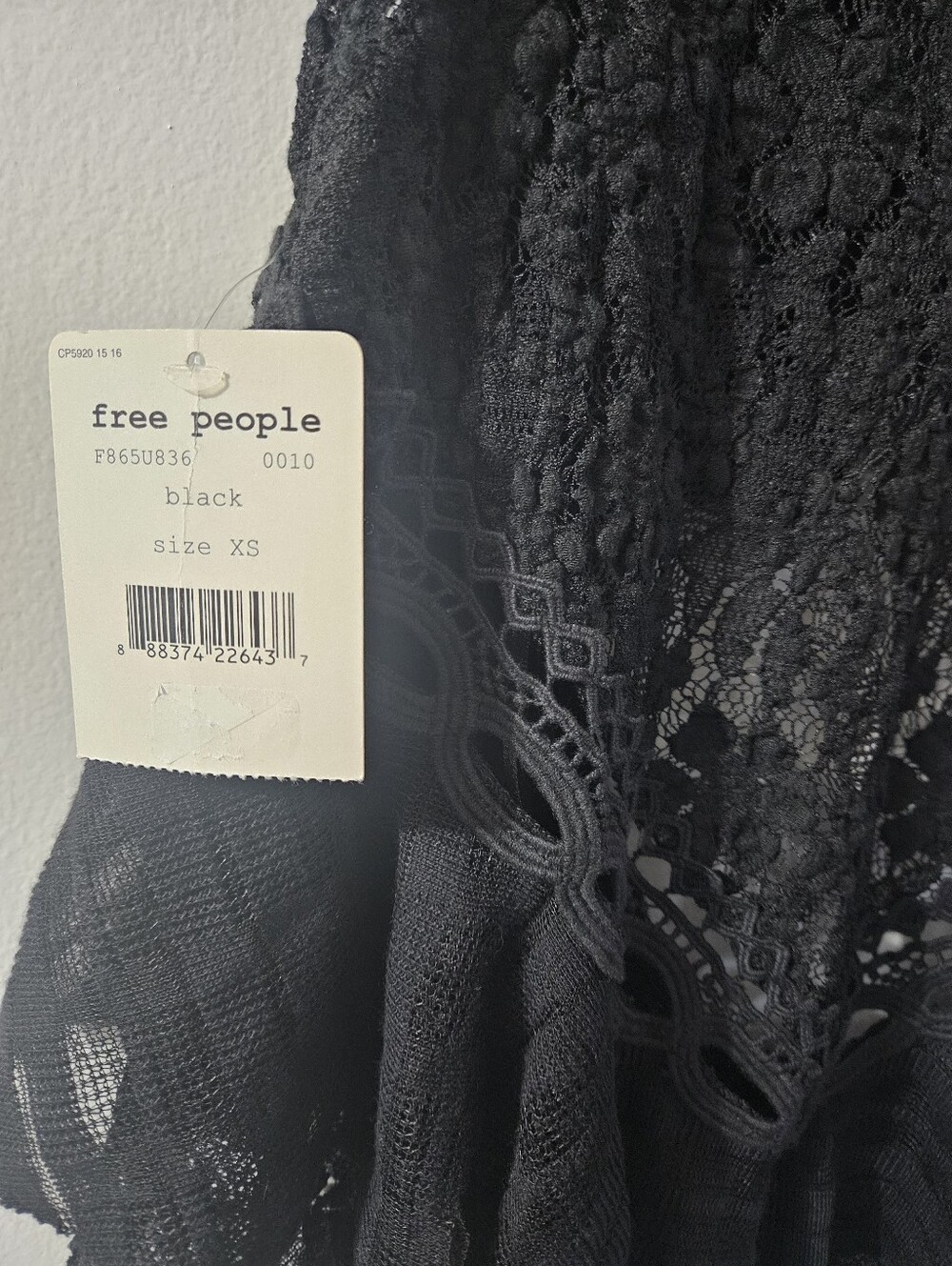 Free People Black Lace Tank Top - Picture 3 of 11